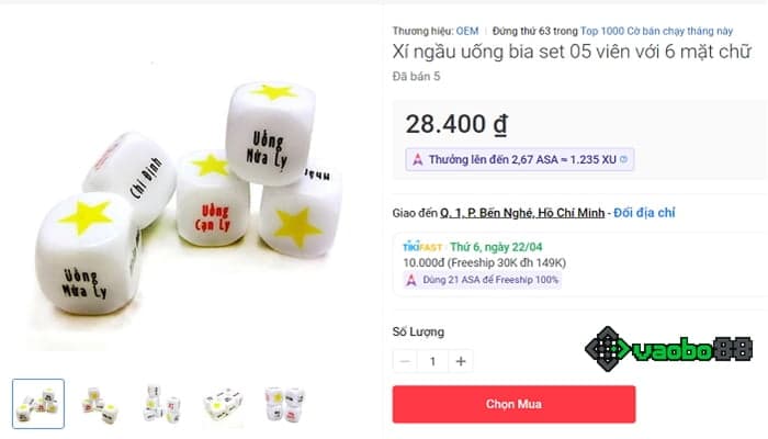 Cách chơi xí ngầu uống bia, rượu từ Lạng Sơn bao vui cho AE