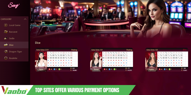 top sites offer various payment options