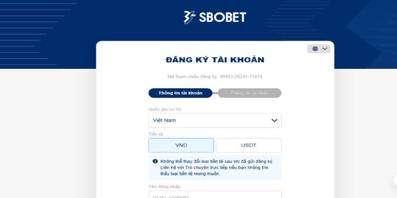 đăng ký Sbobet
