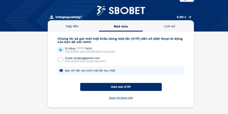 rút tiền Sbobet
